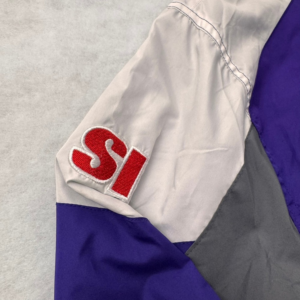 Vintage Minnesota Vikings Jacket XL Dunbrooke NFL Purple Windbreaker Zip Up 90s - Picture 3 of 11